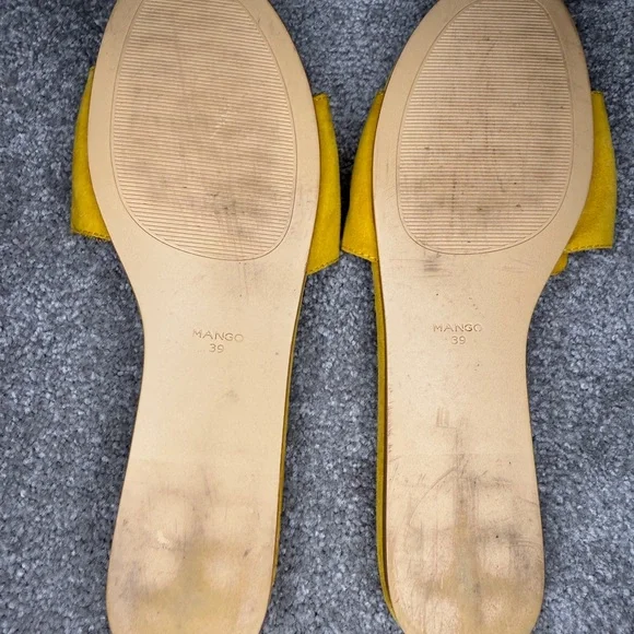 Mango Mustard Suede Mules - Picture 4 of 6